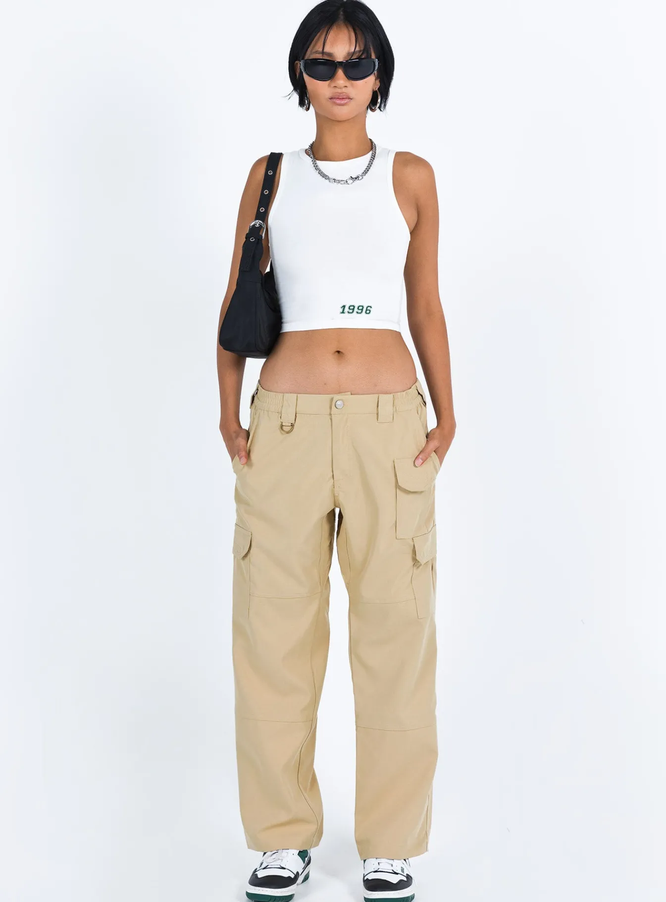 Princess Polly Aysa Cargo Pants Khaki New