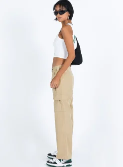 Princess Polly Aysa Cargo Pants Khaki New