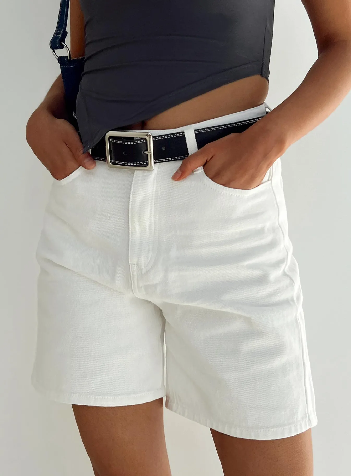 Princess Polly Aysa Shorts White Denim Best Sale