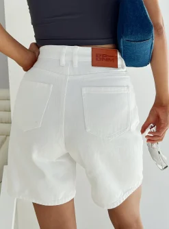 Princess Polly Aysa Shorts White Denim Best Sale