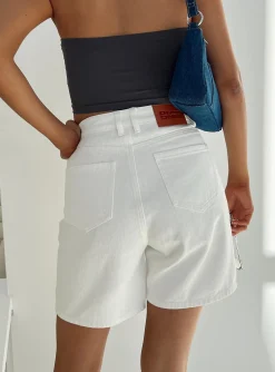 Princess Polly Aysa Shorts White Denim Best Sale