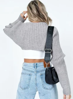 Princess Polly Aytan Bolero Sweater  Grey Hot