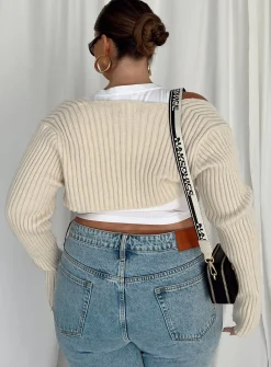 Princess Polly Aytan Bolero Sweatercurve   Beige Best Sale