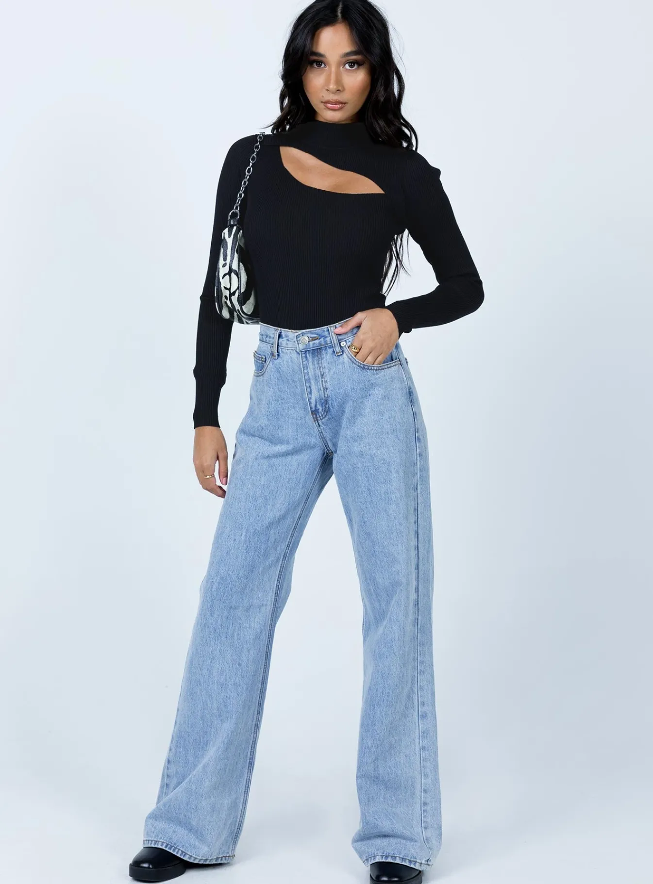 Princess Polly Azalea Long Sleeve Bodysuit Black Store