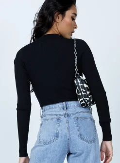 Princess Polly Azalea Long Sleeve Bodysuit Black Store