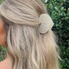 Princess Polly Azie Heart Hair Clip Pearl   Cream Discount