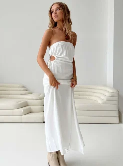 Princess Polly Azie Maxi Dress  White Discount