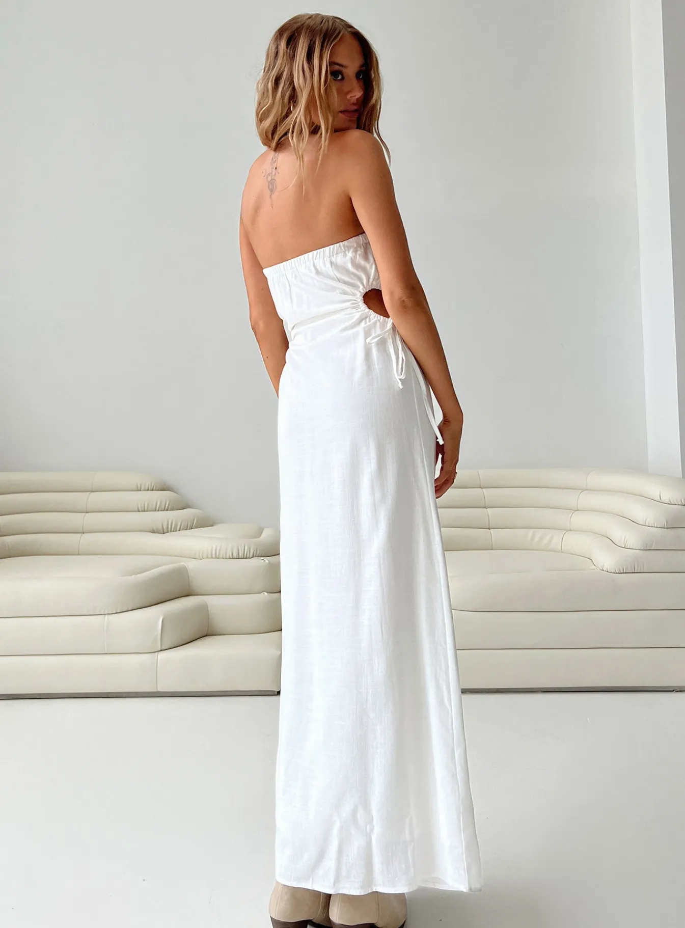 Princess Polly Azie Maxi Dress White Discount