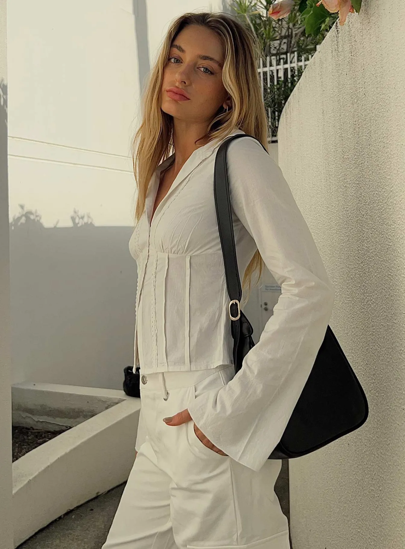 Princess Polly Back To The Future Shirt Ivory Online