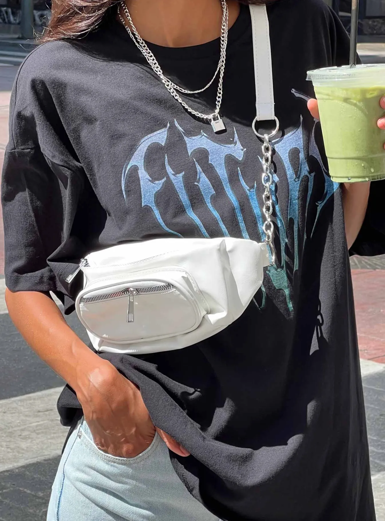 Princess Polly Backstage Crossbody Belt Bag White Flash Sale