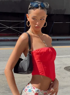 Princess Polly Bad Gal Bustier  Red Sale