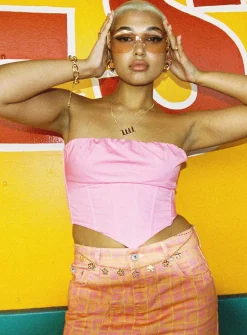 Princess Polly Bad Gal Bustier Pink Cheap