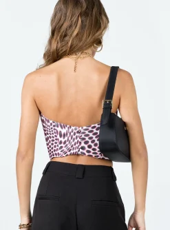 Princess Polly Bad Gal Mesh Bustier/ White Black Cheap