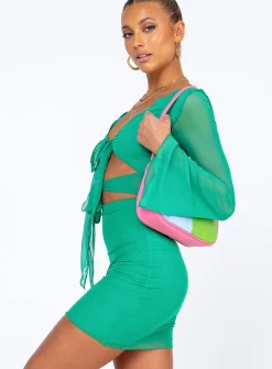 Princess Polly Baewatch Mini Dress  Green Fashion
