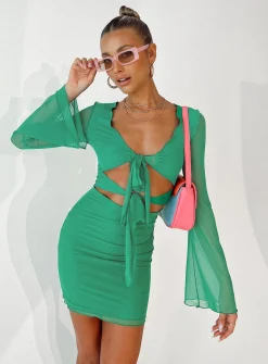 Princess Polly Baewatch Mini Dress  Green Fashion