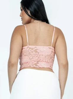 Princess Polly Bagley Top Pink Sale