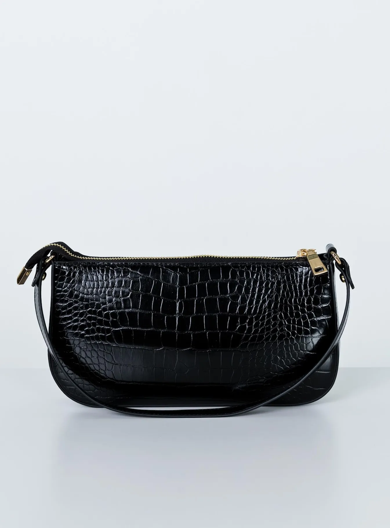 Princess Polly Baguette Bag Black Black Croc Sale