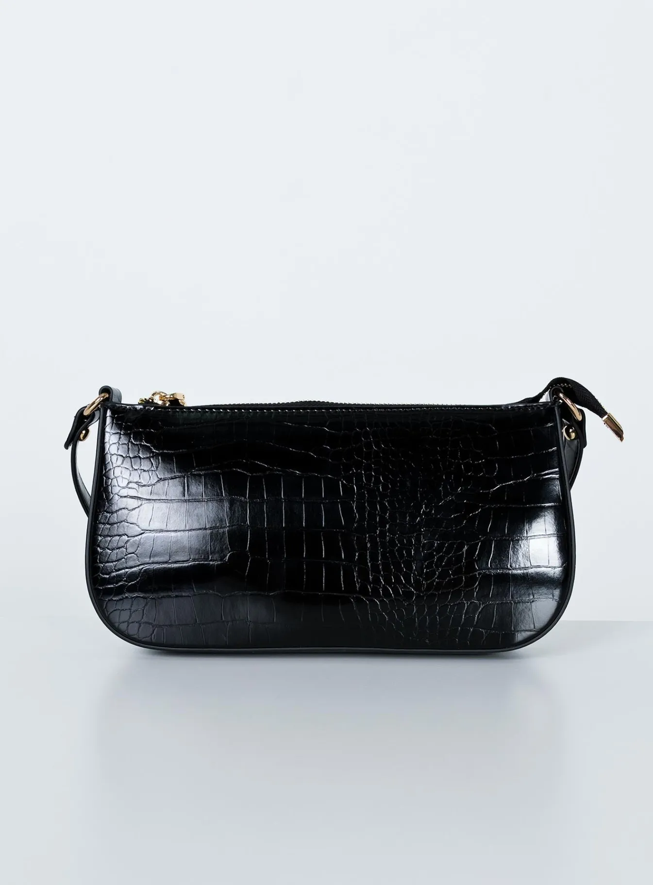Princess Polly Baguette Bag Black Black Croc Sale