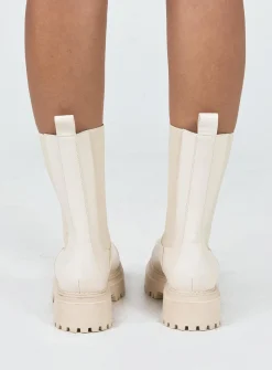 Princess Polly Baker Boots Vanilla Cream Cheap