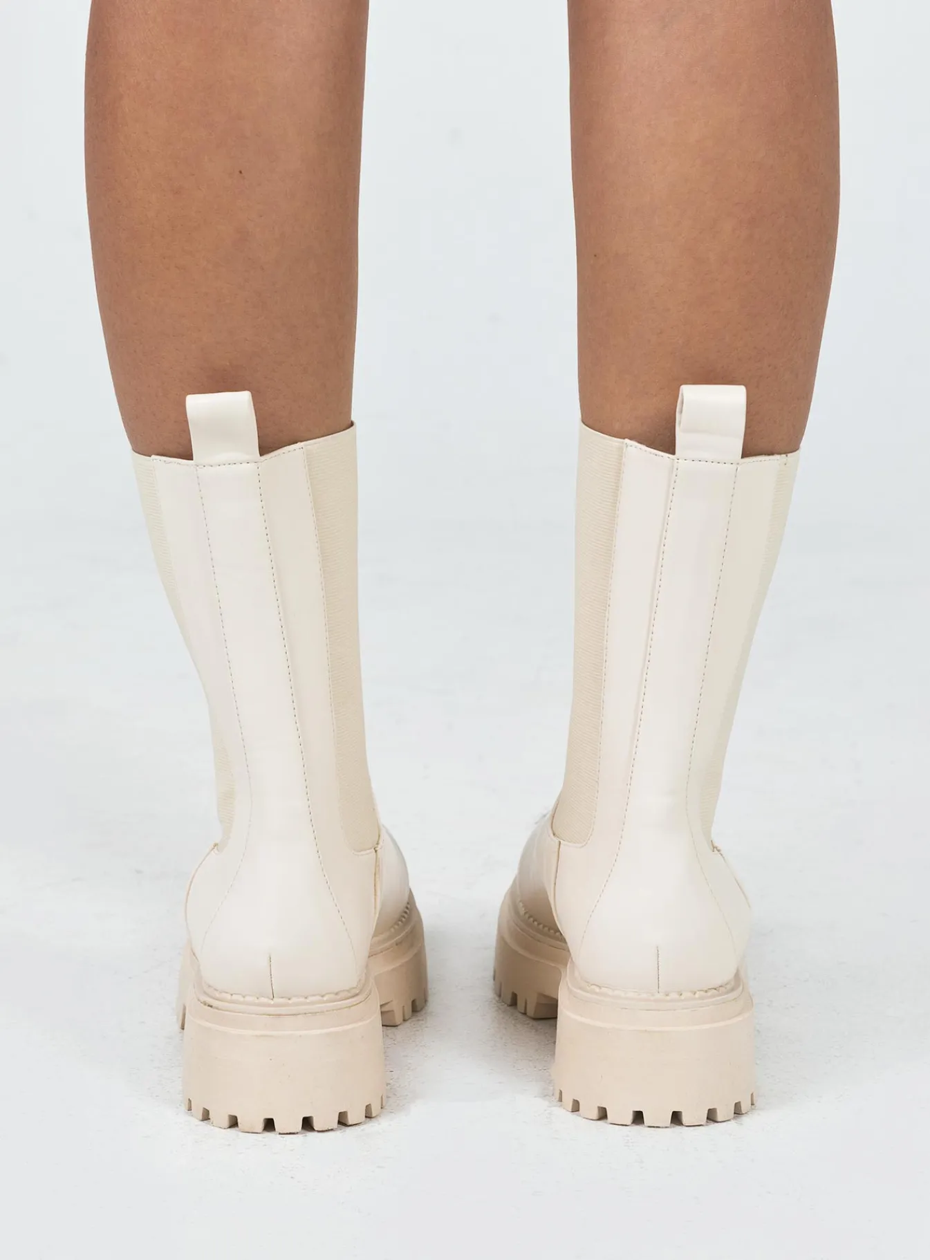 Princess Polly Baker Boots Vanilla Cream Cheap