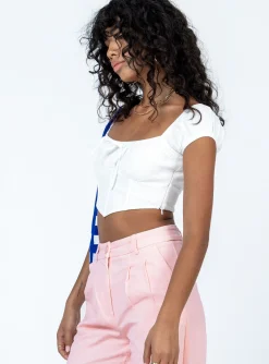 Princess Polly Baker Top  White Shop