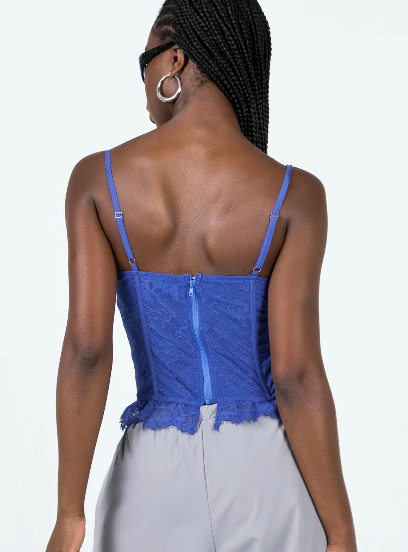 Princess Polly Balfour Corset Top Blue Discount