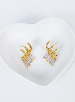 Princess Polly Balfour Earrings  Gold New