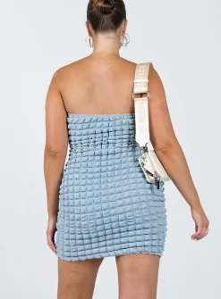 Princess Polly Balmoral Mini Dress Blue New