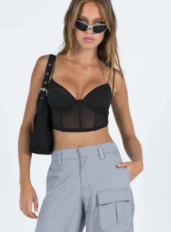 Princess Polly Bamba Top  Black Flash Sale