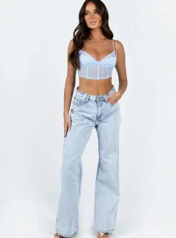 Princess Polly Bamba Top Blue Shop