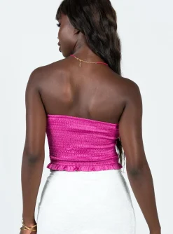Princess Polly Bambury Tube Top Pink Clearance