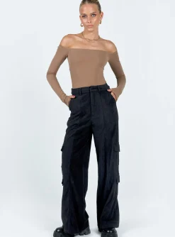 Princess Polly Bando Cargo Pants  Black Fashion