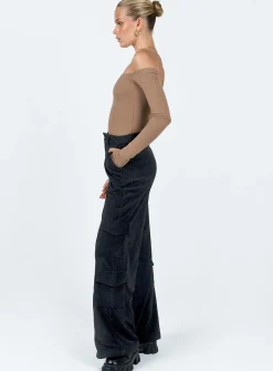 Princess Polly Bando Cargo Pants  Black Fashion