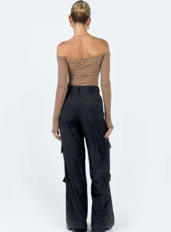 Princess Polly Bando Cargo Pants  Black Fashion