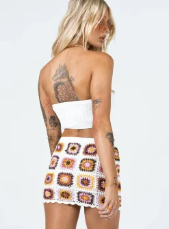 Princess Polly Barbados Crotchet Mini Skirt  Multi Fashion