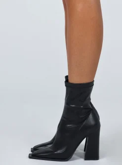 Princess Polly Barcelona Boot  Matte Black Discount