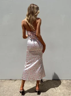 Princess Polly Barnsley Strapless Midi Dress/ Floral   Pink Cheap