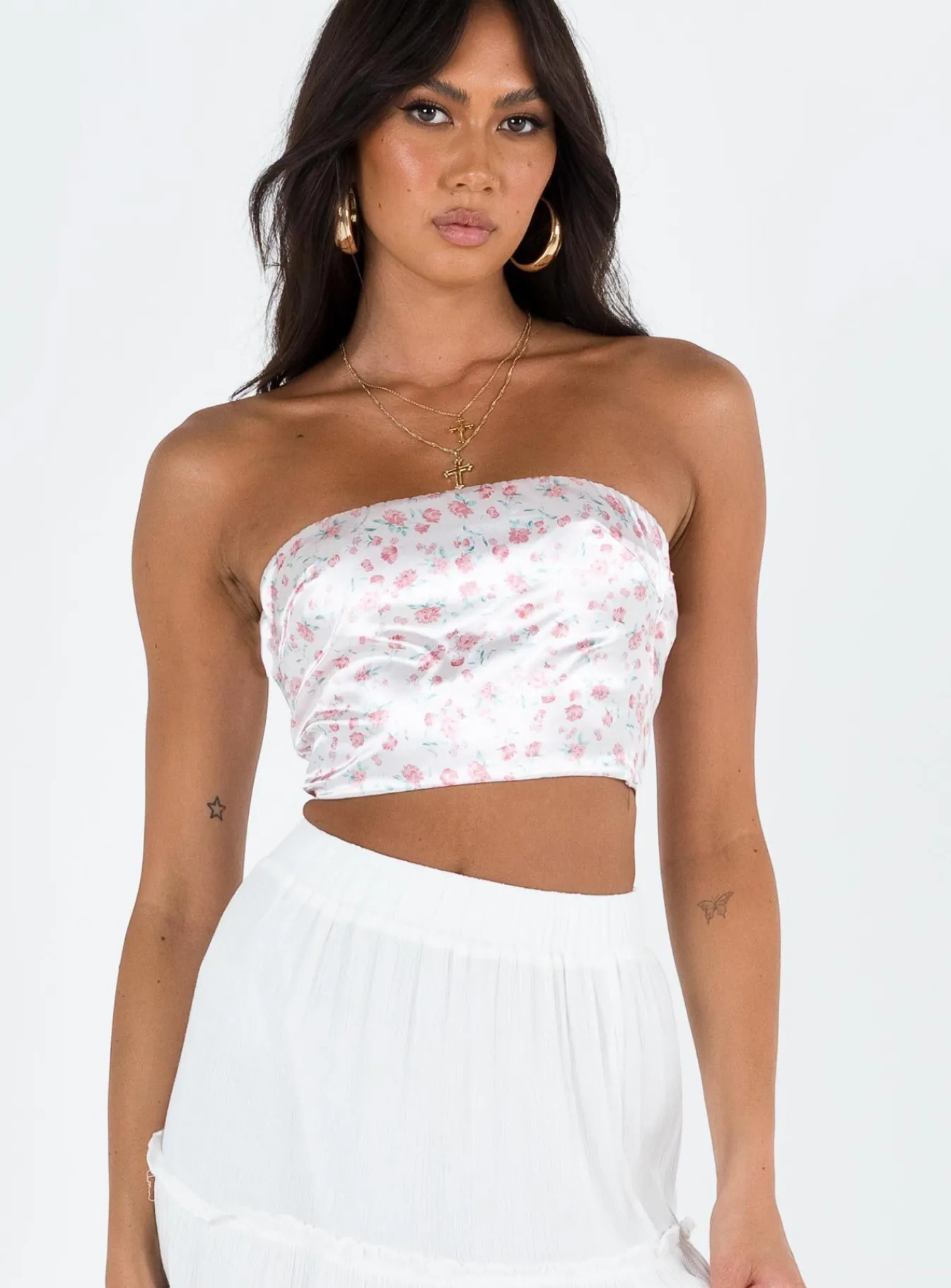 Princess Polly Barnsley Strapless Top Multi Shop