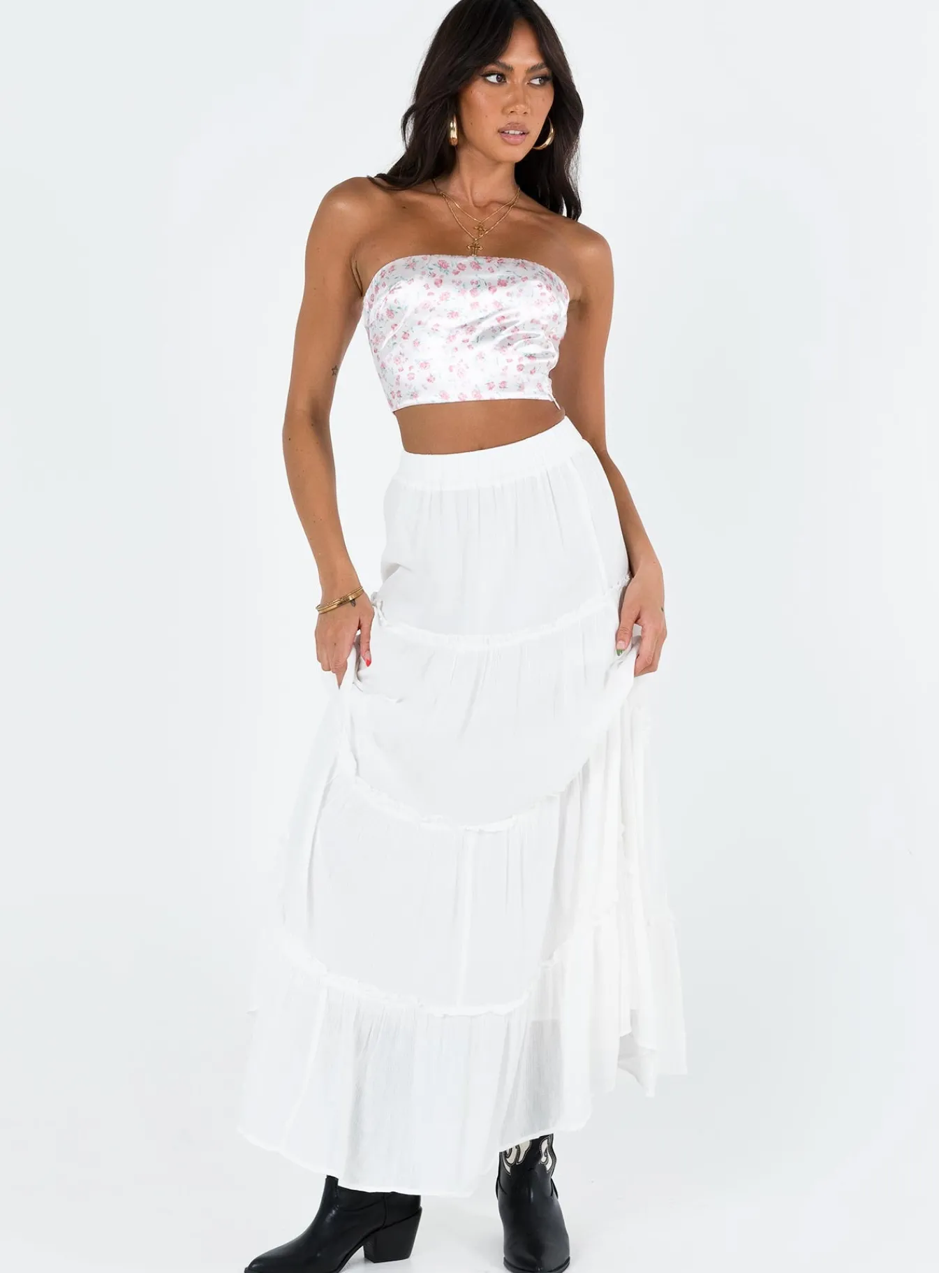 Princess Polly Barnsley Strapless Top Multi Shop