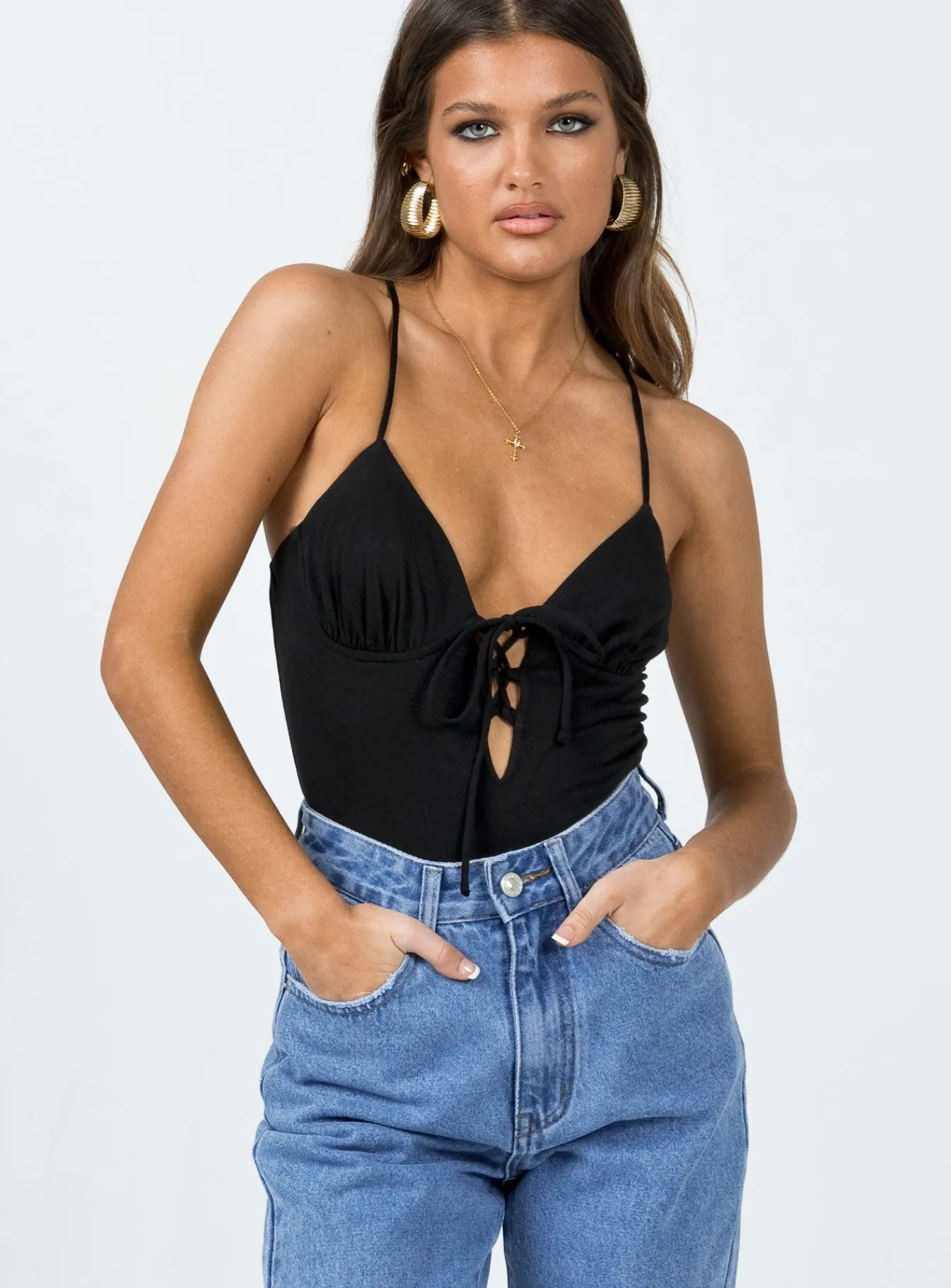 Princess Polly Barnum Bodysuit Black Hot