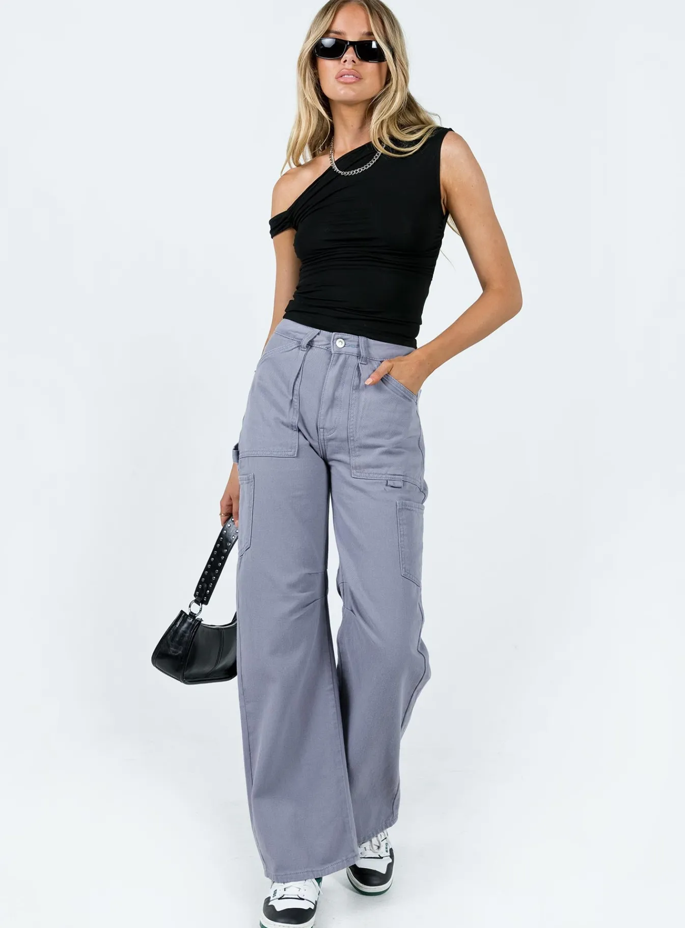 Princess Polly Bassett Cargo Jeans Grey Store