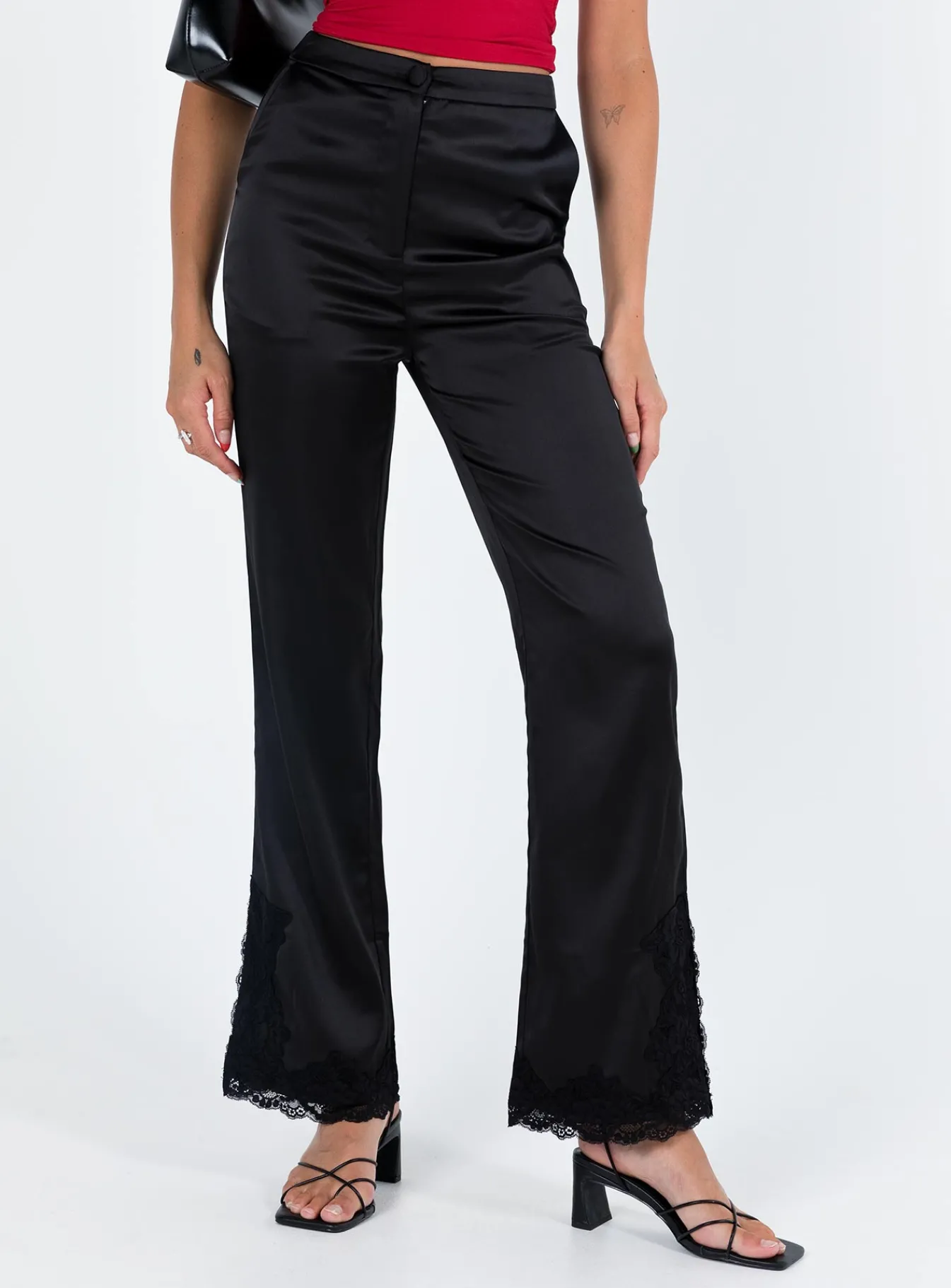 Princess Polly Batten Pants Black Best