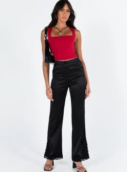 Princess Polly Batten Pants Black Best