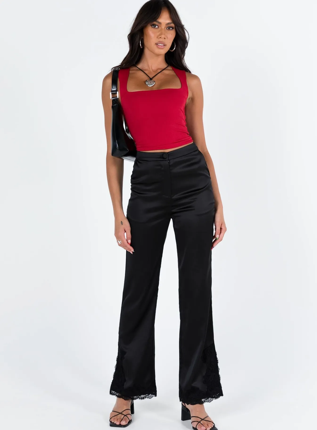 Princess Polly Batten Pants Black Best