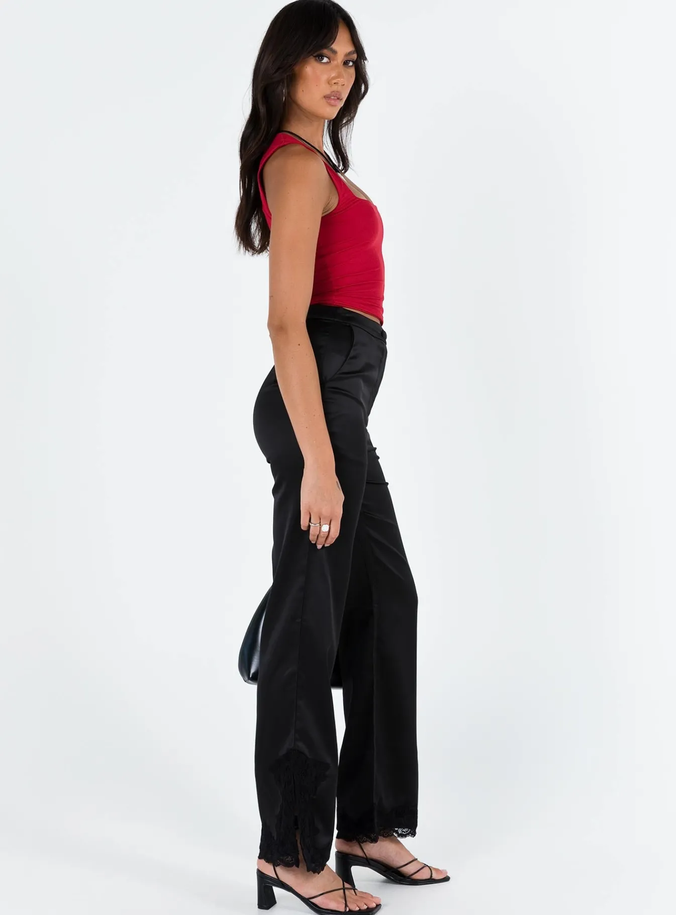 Princess Polly Batten Pants Black Best