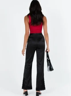 Princess Polly Batten Pants Black Best