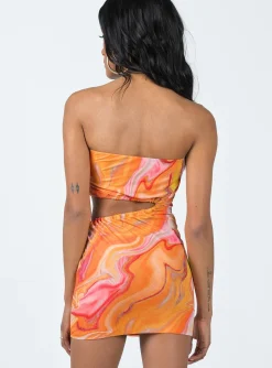 Princess Polly Baxia Mini Dress Orange Discount