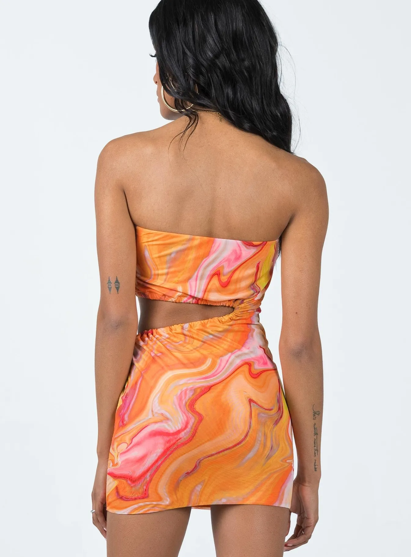 Princess Polly Baxia Mini Dress Orange Discount