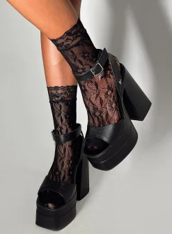 Princess Polly Bazley Lace Socks  Black Best Sale