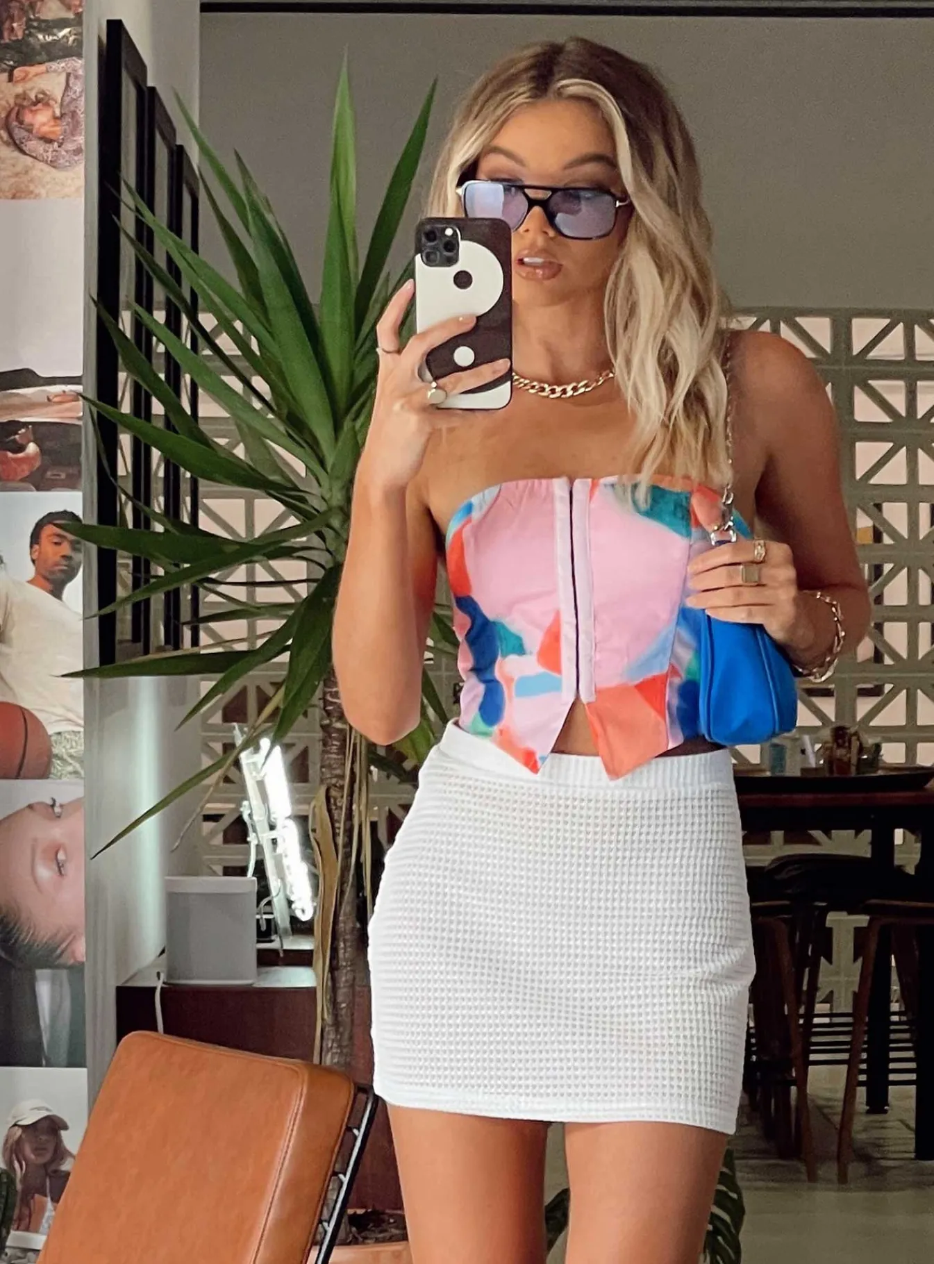 Princess Polly Beachy Knit Mini Skirt White Hot